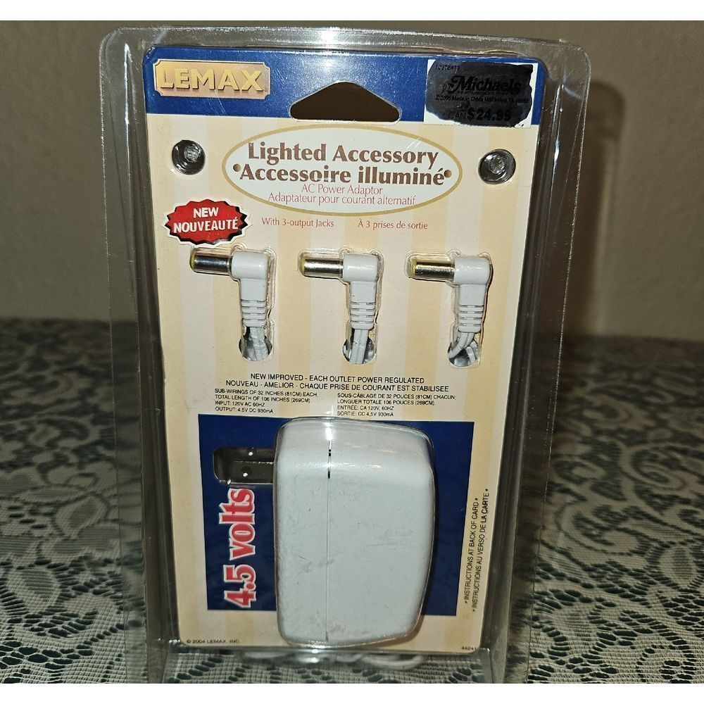 Lemax Lighted Accessory Adapter with White Connectors